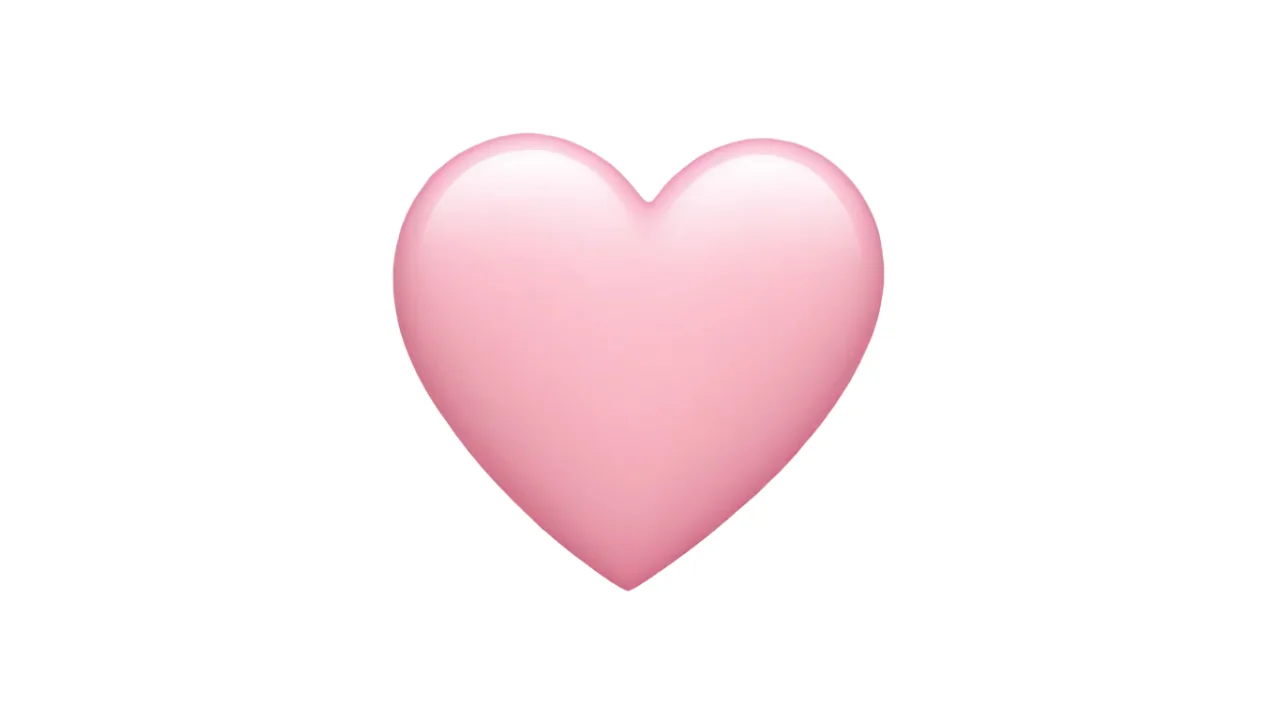 Light Pink Heart Emoji in Branding and Marketing